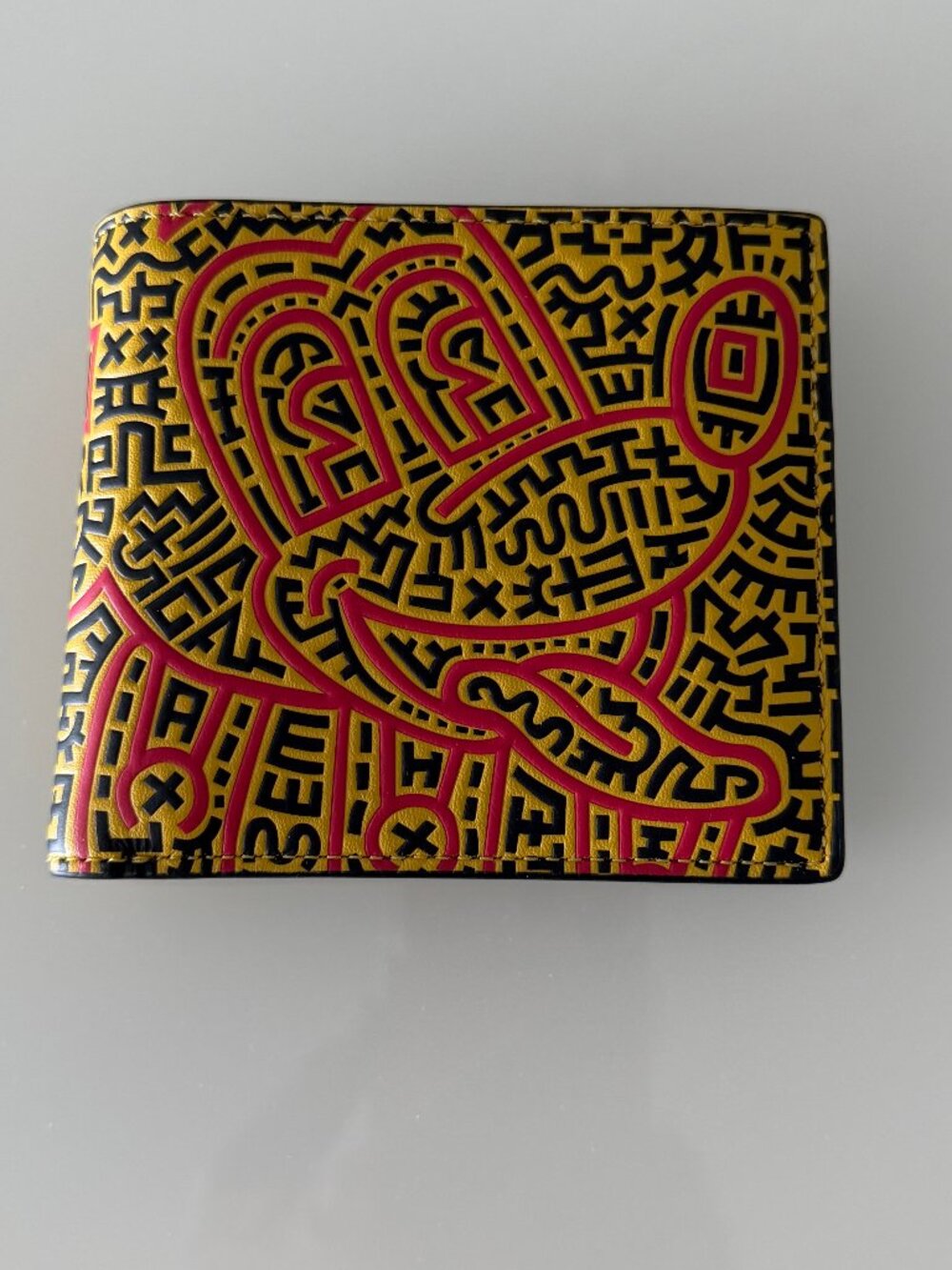 Coach Disney Mickey Mouse X Keith Haring Double Billfold Wallet NWOT